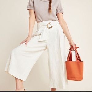 Anthropologie Linen Wide Leg Pants